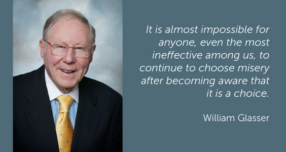 It is almost impossible for anyone, to continue to choose misery after becoming aware that it is a choice.